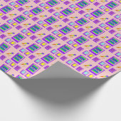 Weltraumbücher rosa geschenkpapier (Ecke)