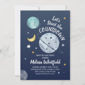 WeltraumCountdown-Kinderdusche Einladung (Vorderseite)