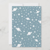 WeltraumCountdown zum ersten Geburtstag Einladung (Rückseite)