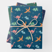 Weltraumdinosaurier-Kindergeburtstag Geschenkpapier Set (Beispiel)