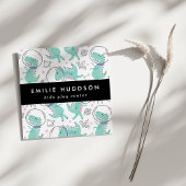 Weltraumdinosaurier, Kinderspielzentrum, Aktivität Quadratische Visitenkarte