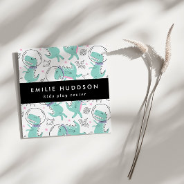 Weltraumdinosaurier, Kinderspielzentrum, Aktivität Quadratische Visitenkarte