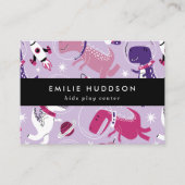 Weltraumdinosaurier, Kinderspielzentrum, Aktivität Visitenkarte (Vorderseite)