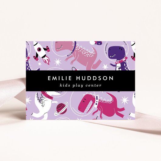 Weltraumdinosaurier, Kinderspielzentrum, Aktivität Visitenkarte