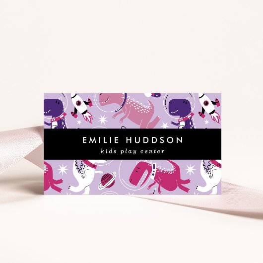 Weltraumdinosaurier, Kinderspielzentrum, Aktivität Visitenkarte