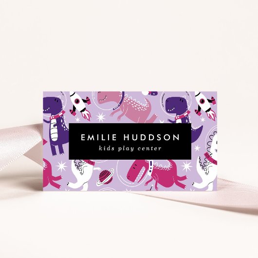 Weltraumdinosaurier, Kinderspielzentrum, Aktivität Visitenkarte