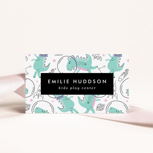 Weltraumdinosaurier, Kinderspielzentrum, Aktivität Visitenkarte