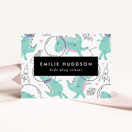 Weltraumdinosaurier, Kinderspielzentrum, Aktivität Visitenkarte