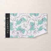 Weltraumdinosaurier, Niedliche Dinosaurier, Sterne Badhandtuch Set (Handtuch)