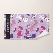 Weltraumdinosaurier, Niedliche Dinosaurier, Sterne Badhandtuch Set (Handtuch)