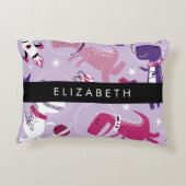 Weltraumdinosaurier, Niedliche Dinosaurier, Sterne Dekokissen (Rückseite)