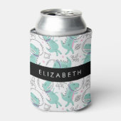 Weltraumdinosaurier, Niedliche Dinosaurier, Sterne Dosenkühler (Kanne Vorderseite)