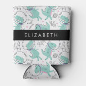 Weltraumdinosaurier, Niedliche Dinosaurier, Sterne Dosenkühler (Vorderseite)