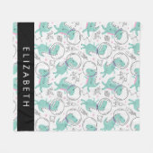 Weltraumdinosaurier, Niedliche Dinosaurier, Sterne Fleecedecke (Vorderseite (Horizontal))