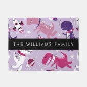 Weltraumdinosaurier, Niedliche Dinosaurier, Sterne Fußmatte (Vorderseite)