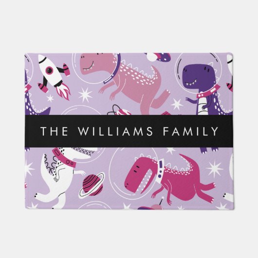 Weltraumdinosaurier, Niedliche Dinosaurier, Sterne Fußmatte (Vorderseite)
