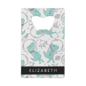 Weltraumdinosaurier, Niedliche Dinosaurier, Sterne Geldbeutel Flaschenöffner (Rückseite)