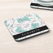 Weltraumdinosaurier, Niedliche Dinosaurier, Sterne Getränkeuntersetzer (Linke Seite)