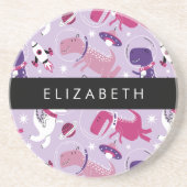 Weltraumdinosaurier, Niedliche Dinosaurier, Sterne Getränkeuntersetzer (Vorne)