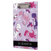 Weltraumdinosaurier, Niedliche Dinosaurier, Sterne Klemmbrett (Links)