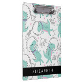 Weltraumdinosaurier, Niedliche Dinosaurier, Sterne Klemmbrett (Rechts)