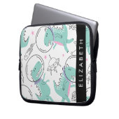 Weltraumdinosaurier, Niedliche Dinosaurier, Sterne Laptopschutzhülle (Vorderseite Links)