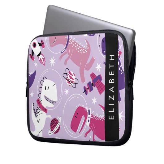 Weltraumdinosaurier, Niedliche Dinosaurier, Sterne Laptopschutzhülle (Vorderseite Links)