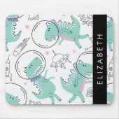 Weltraumdinosaurier, Niedliche Dinosaurier, Sterne Mousepad (Vorne)