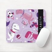 Weltraumdinosaurier, Niedliche Dinosaurier, Sterne Mousepad (Mit Mouse)
