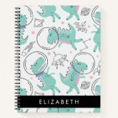 Weltraumdinosaurier, Niedliche Dinosaurier, Sterne Notizblock (Vorderseite)