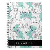 Weltraumdinosaurier, Niedliche Dinosaurier, Sterne Notizblock (Vorderseite)