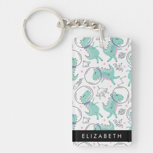 Weltraumdinosaurier, Niedliche Dinosaurier, Sterne Schlüsselanhänger (Vorderseite)