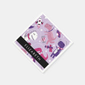 Weltraumdinosaurier, Niedliche Dinosaurier, Sterne Serviette (Ecke)