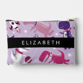 Weltraumdinosaurier, Niedliche Dinosaurier, Sterne Zubehörtasche (Rückseite)