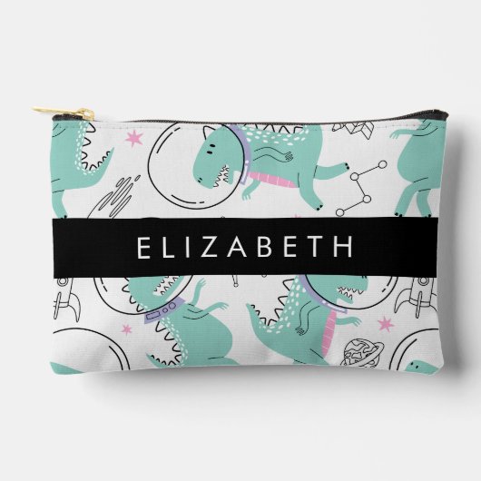 Weltraumdinosaurier, Niedliche Dinosaurier, Sterne Zubehörtasche (Vorderseite)