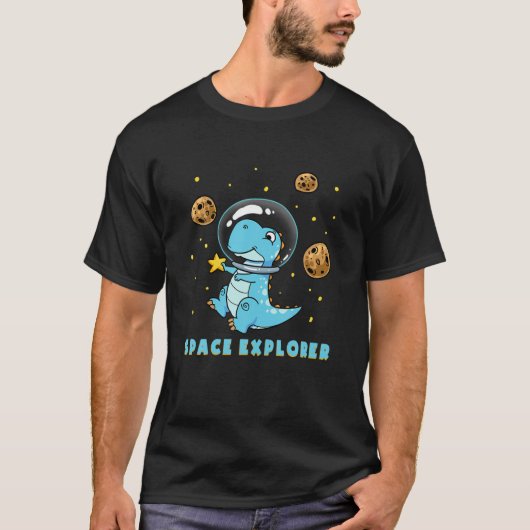 Weltraumdinosaurier prähistorische Dinosaurier Kin T-Shirt (Vorderseite)