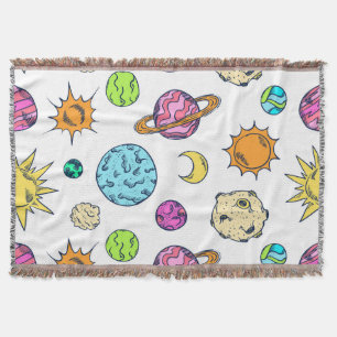 Weltraumdoodles kosmischer Hintergrund Decke