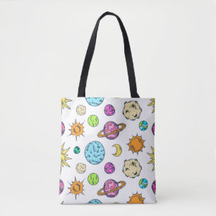 Weltraumdoodles kosmischer Hintergrund Tasche