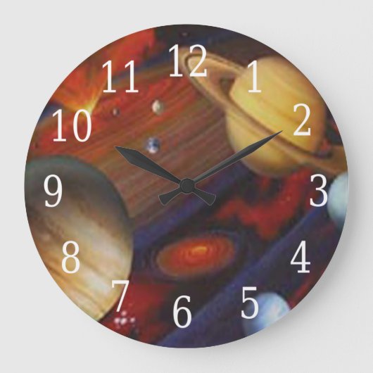 Weltraumdrehmoment Große Wanduhr (Vorderseite)