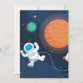 Weltraumeinladung Alien Birthday Einladung (Rückseite)