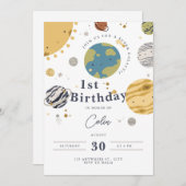 Weltraumeinladung Einladung (Vorne/Hinten)