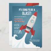 Weltraumeinladung Einladung (Vorne/Hinten)