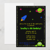 Weltraumeinladung Einladung (Vorne/Hinten)