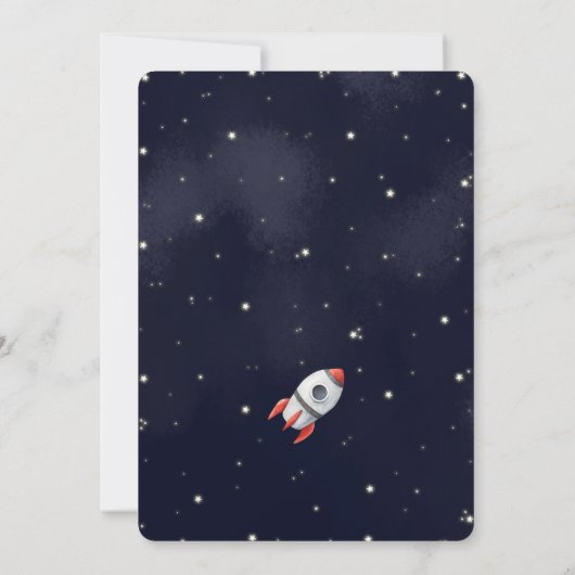 Weltraumeinladungen Einladung (Rückseite)