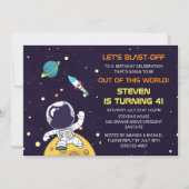 Weltraumentdecker zum Geburtstag Einladung (Vorderseite)
