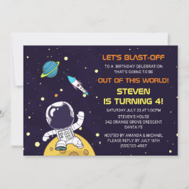 Weltraumentdecker zum Geburtstag Einladung