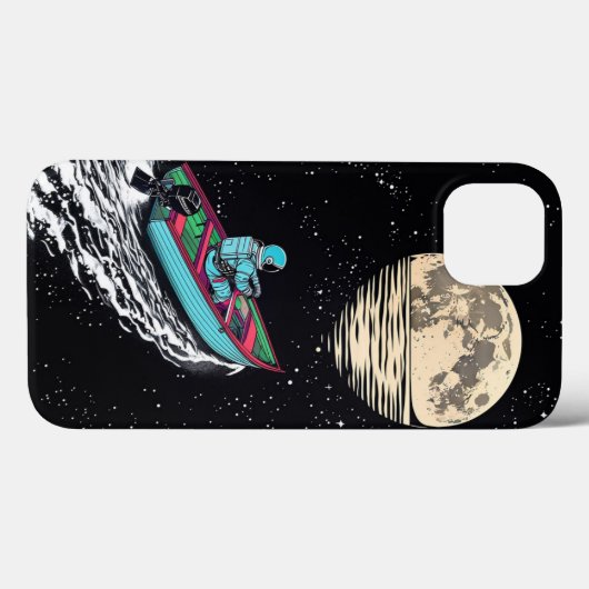 WeltraumExplorer, der zum Mond rotiert Case-Mate iPhone Hülle (Rückseite (Horizontal))