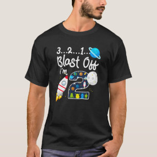 Weltraumexplosion aus 2-jährigem 2. Party-Party T-Shirt