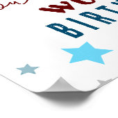 Weltraumexplosion vom 1. Geburtstag Poster (Ecke)