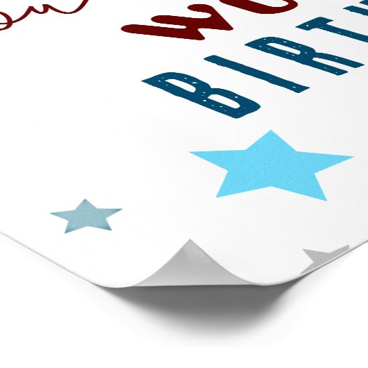 Weltraumexplosion vom 1. Geburtstag Poster (Ecke)